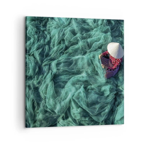 Cuadro sobre lienzo - Impresión de Imagen - En un mar de redes - 60x60 cm