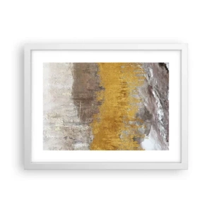 Póster en marco blanco - Una ráfaga dorada - 40x30 cm