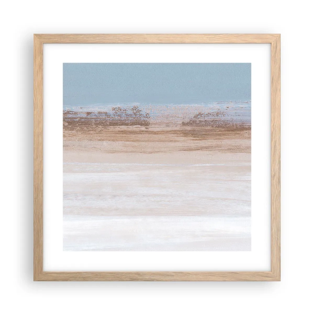 Póster en marco roble claro - Paisaje ambiguo - 40x40 cm