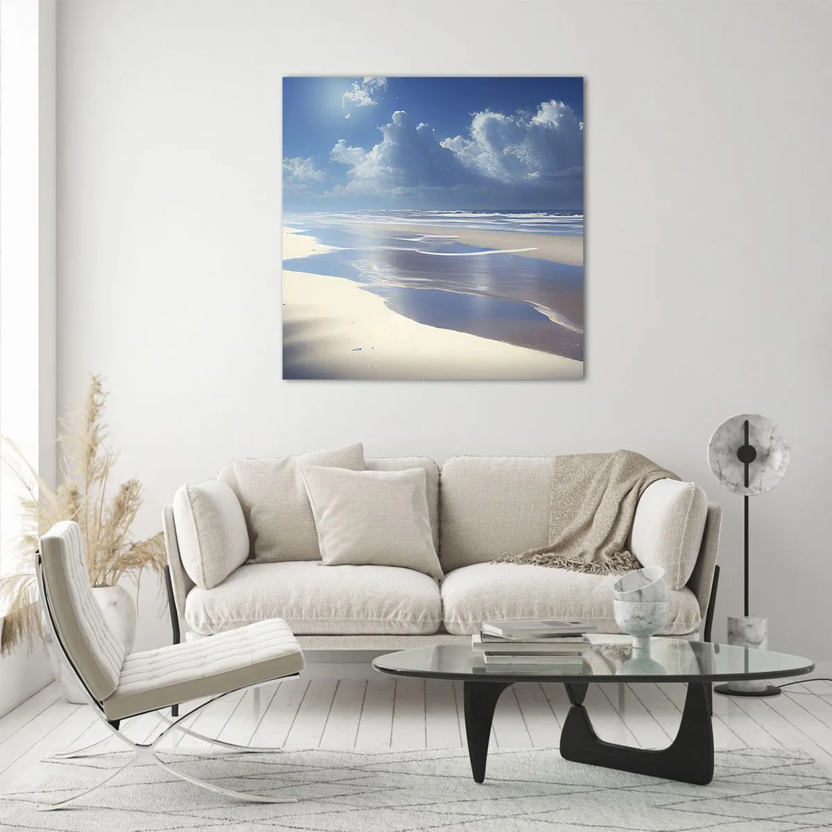 Cuadro sobre vidrio - Impresiones sobre Vidrio - Vacaciones en el paraíso - 40x40 cm