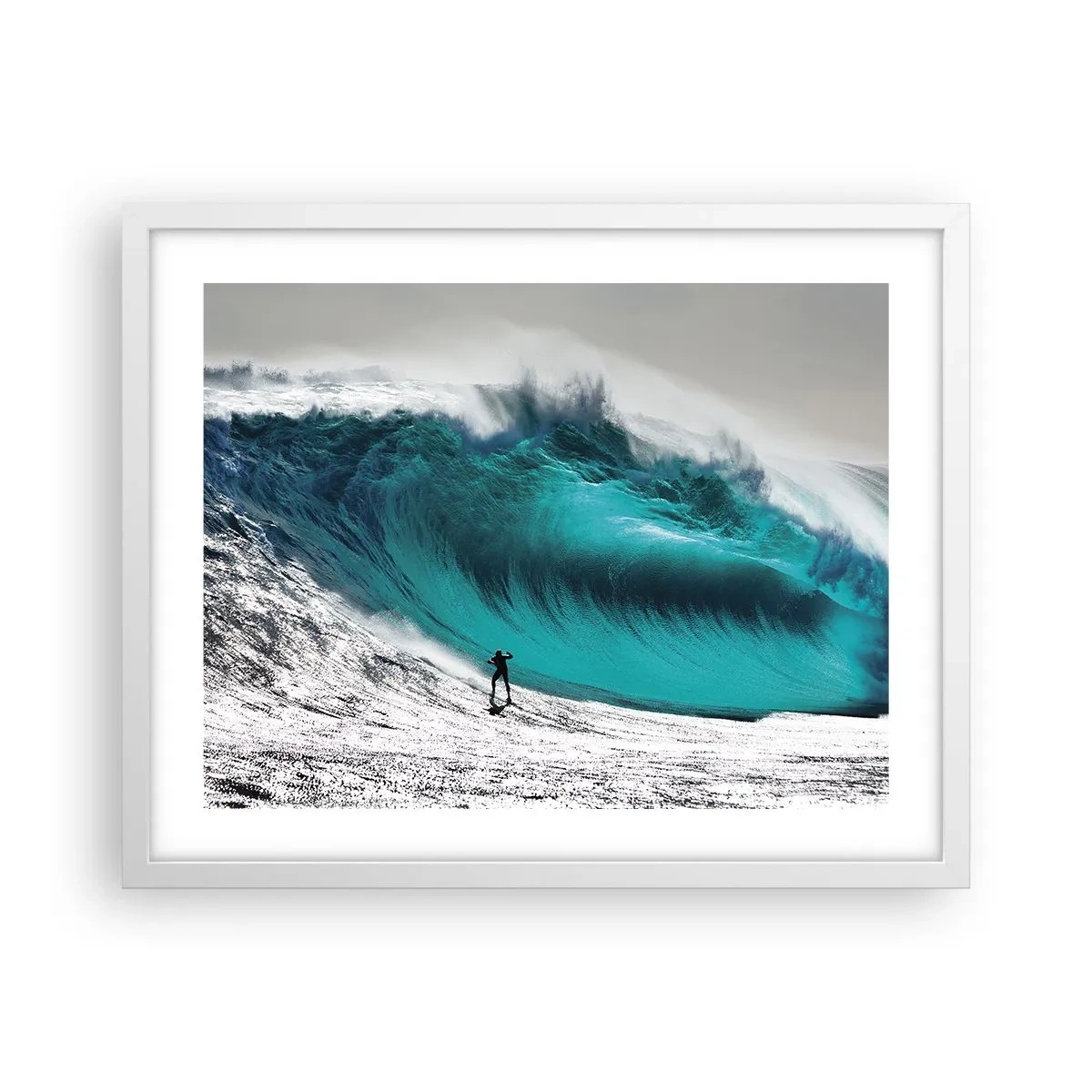 Póster en marco blanco - Reto aceptado - 50x40 cm