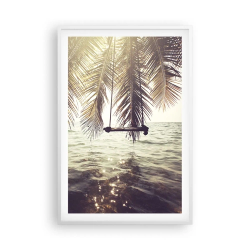 Póster en marco blanco - Columpiar la imaginación - 61x91 cm