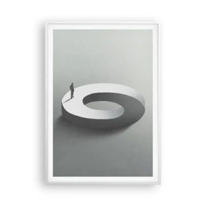 Póster en marco blanco - Ser sabio no es una labor sencilla - 70x100 cm