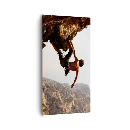 Cuadro sobre lienzo - Impresión de Imagen - Un mundo en la roca - 65x120 cm