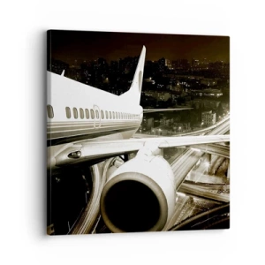 Cuadro sobre lienzo - Impresión de Imagen - Vuela hacia la noche - 30x30 cm