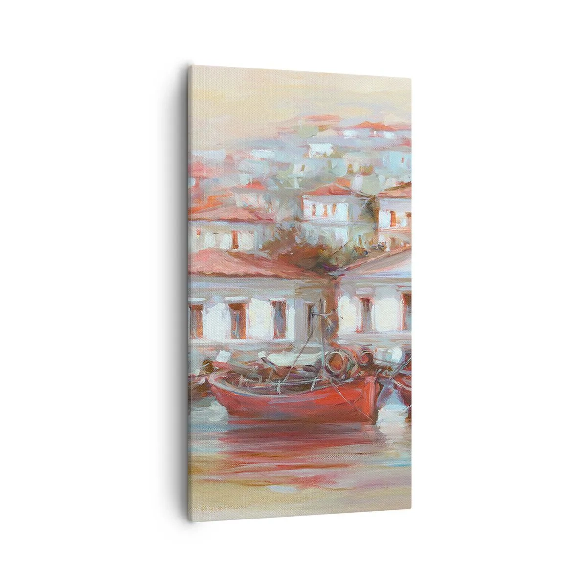 Cuadro sobre lienzo - Impresión de Imagen - Ciudad feliz - 55x100 cm