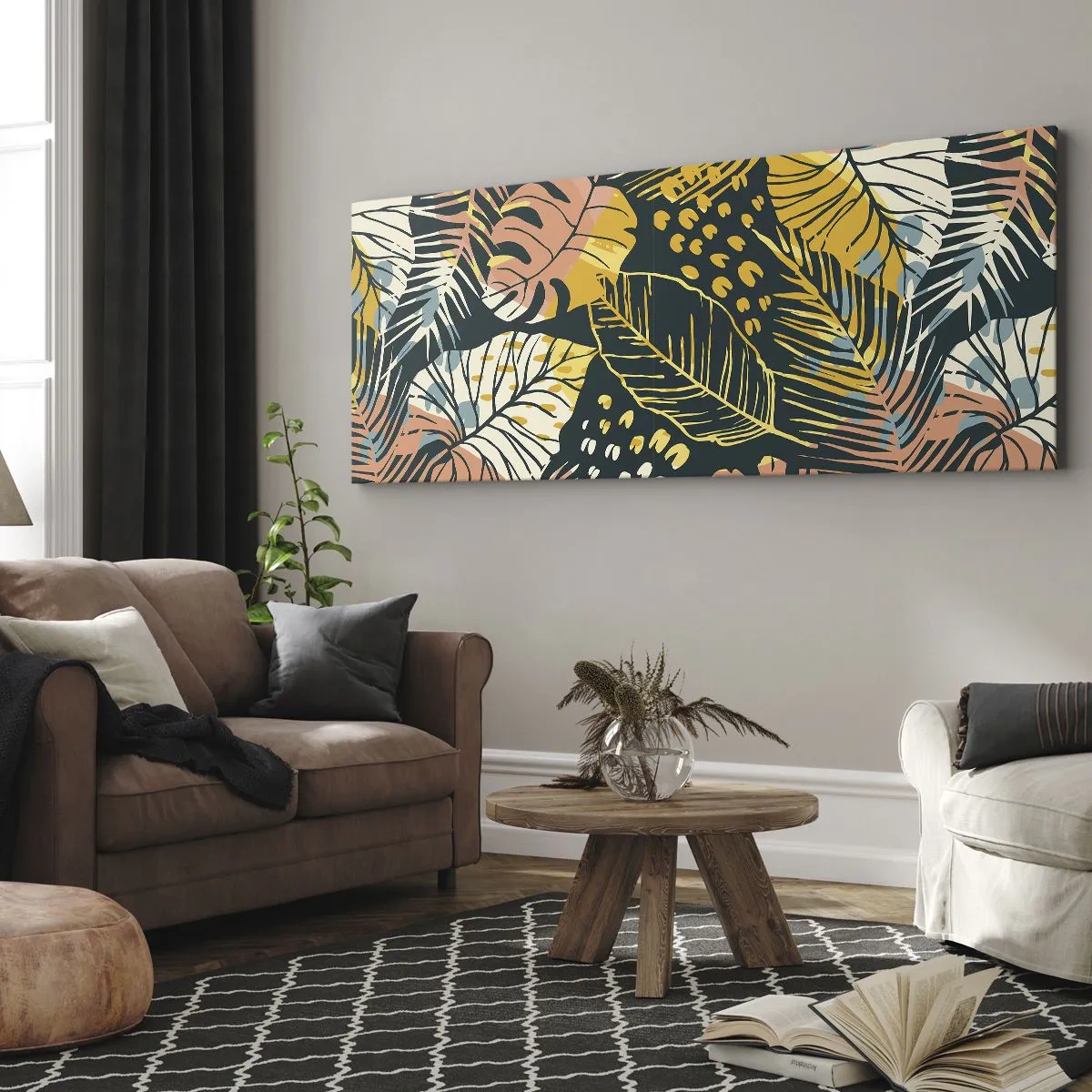 Cuadro sobre lienzo - Impresión de Imagen - Una frondosa fantasía - 100x40 cm