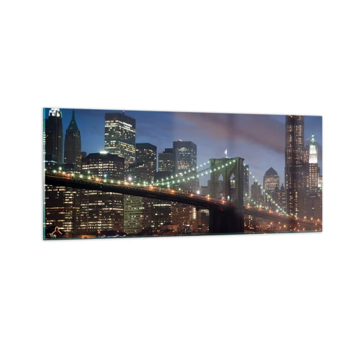 Cuadro sobre vidrio - Impresiones sobre Vidrio - Una noche iluminada - 100x40 cm