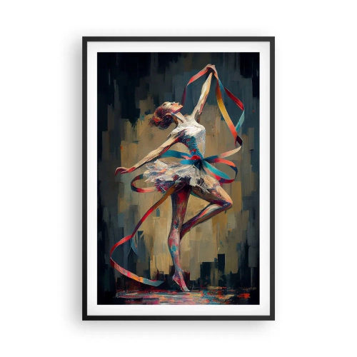Póster en marco negro - Baile con lazo - 61x91 cm