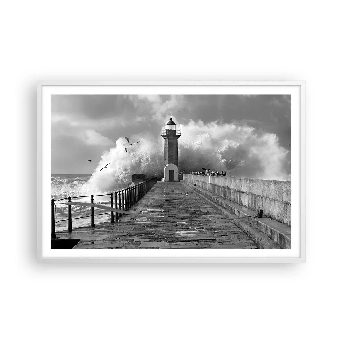 Póster en marco blanco - Audaz - 91x61 cm