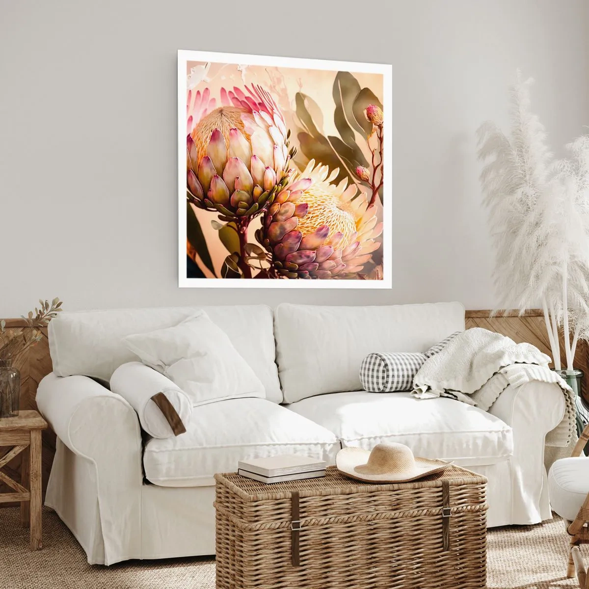 Póster - Abrazados con ternura - 60x60 cm