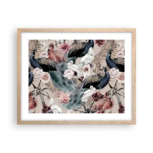 Póster en marco roble claro - En un jardín de palacio - 50x40 cm