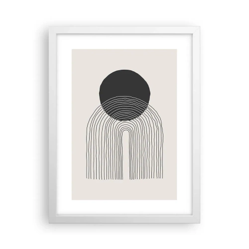 Póster en marco blanco - Temblor y certeza - 30x40 cm