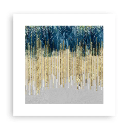 Póster - Frontera de líneas doradas - 30x30 cm