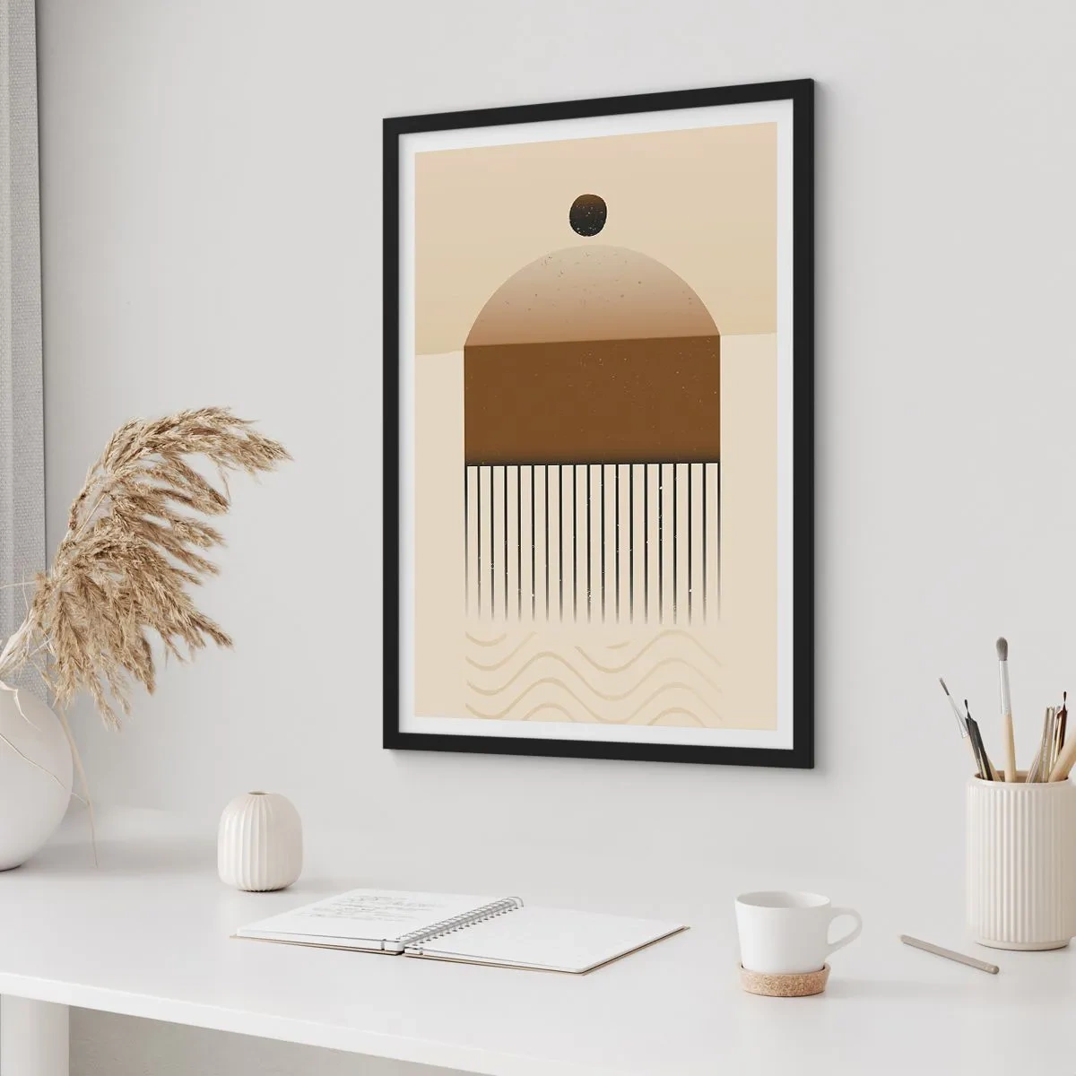 Póster en marco negro - Varios estados - 30x40 cm