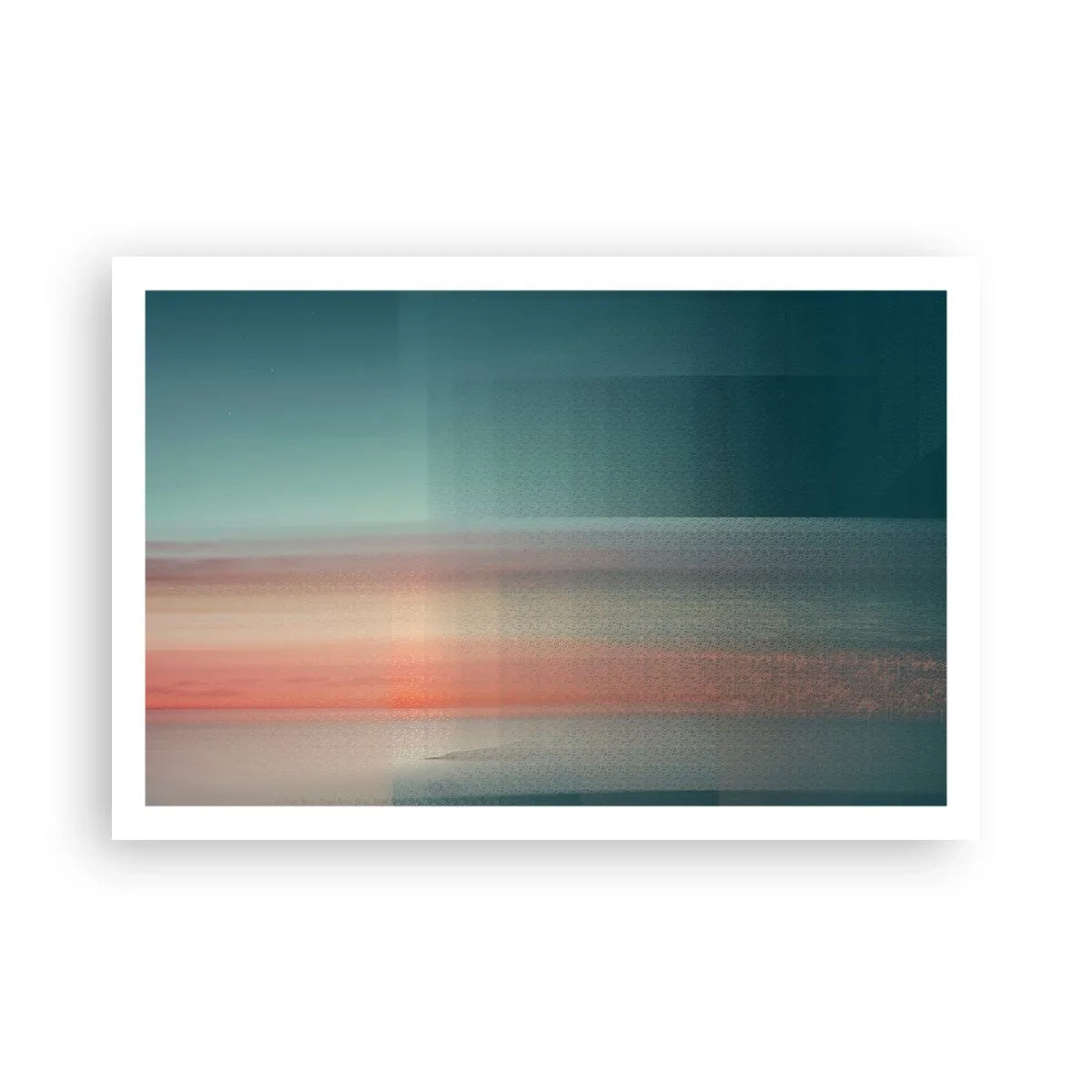 Póster - Abstracción: ondas de luz - 91x61 cm