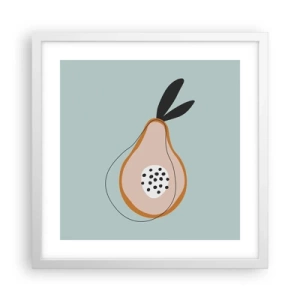 Póster en marco blanco - El interior de la naturaleza - 40x40 cm