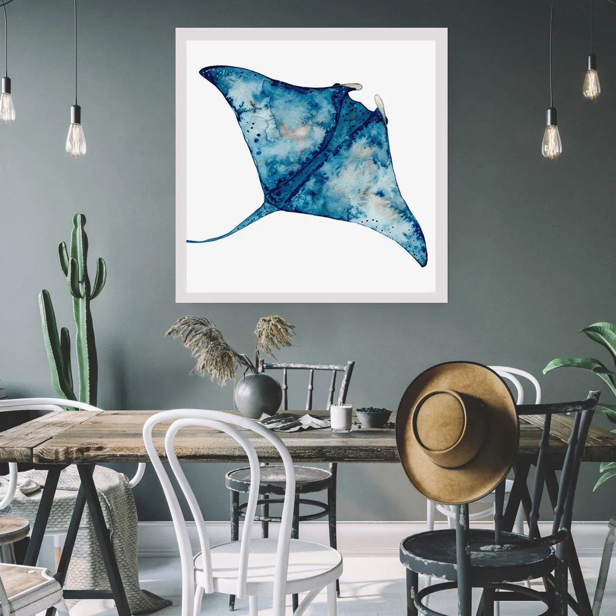 Póster - La vida en azul - 60x60 cm