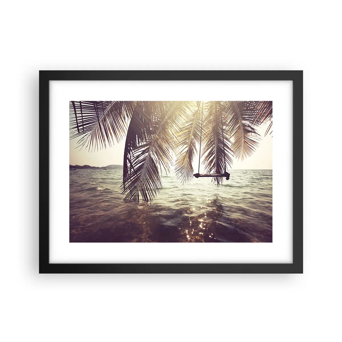 Póster en marco negro - Columpiar la imaginación - 40x30 cm