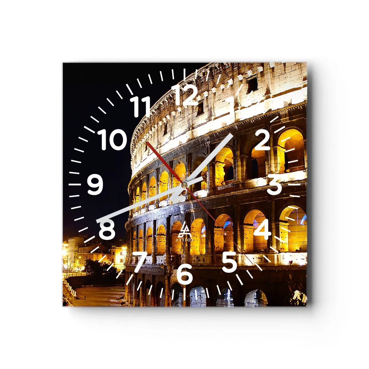 Reloj de pared - Reloj de vidrio - Los juegos están a punto de comenzar - 30x30 cm