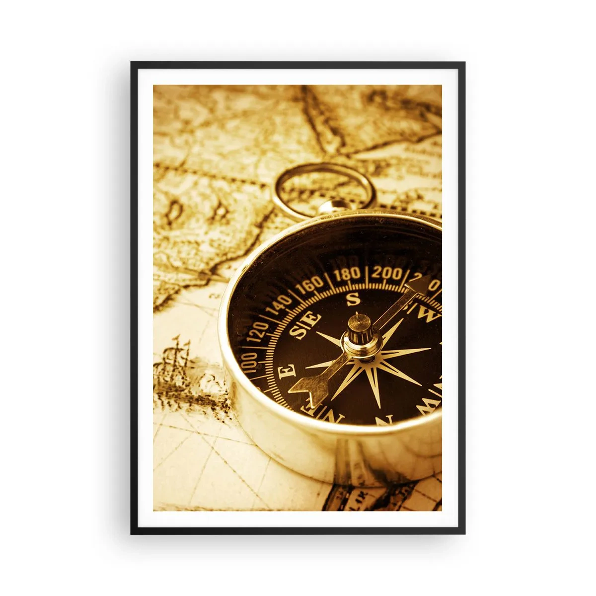 Póster en marco negro - ¿Este u Oeste? - 70x100 cm