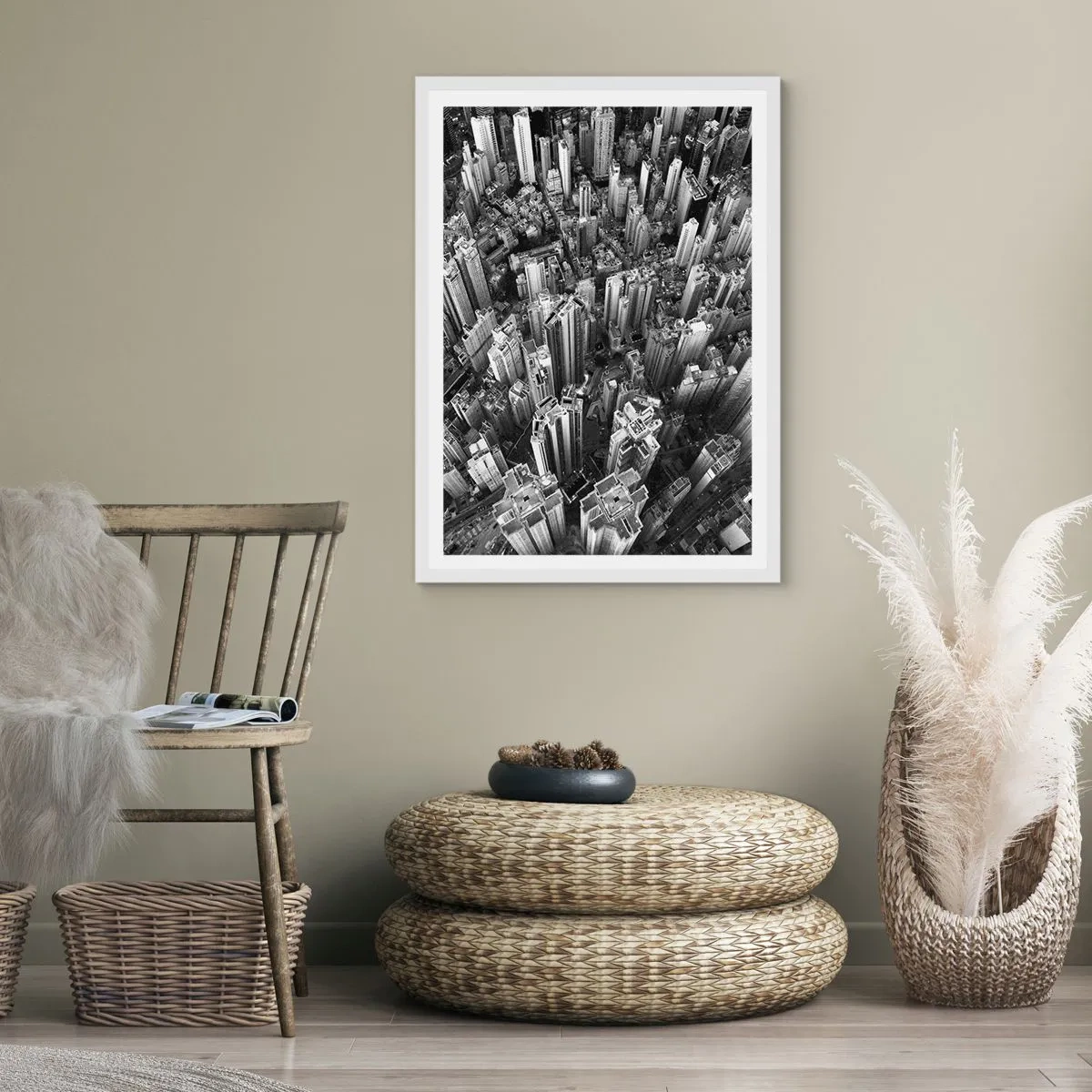 Póster en marco blanco - Cada vez más alto - 70x100 cm