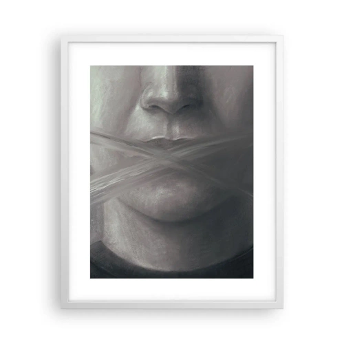Póster en marco blanco - Ni una palabra - 40x50 cm