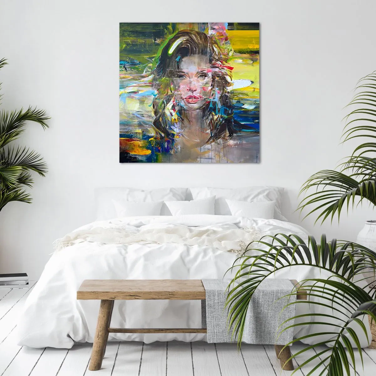 Cuadro sobre lienzo - Impresión de Imagen - Tras el velo del aire - 40x40 cm