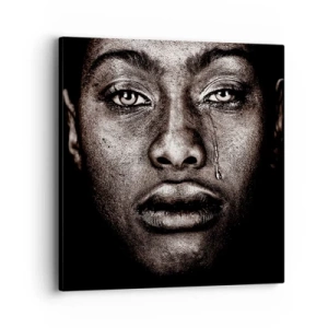 Cuadro sobre lienzo - Impresión de Imagen - Una lágrima - 40x40 cm