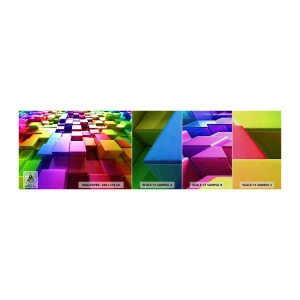 Muestra de fotomural Premium Sand - Op-art en equipo - Abstracción, Gráficos, 3D - 100x30 cm