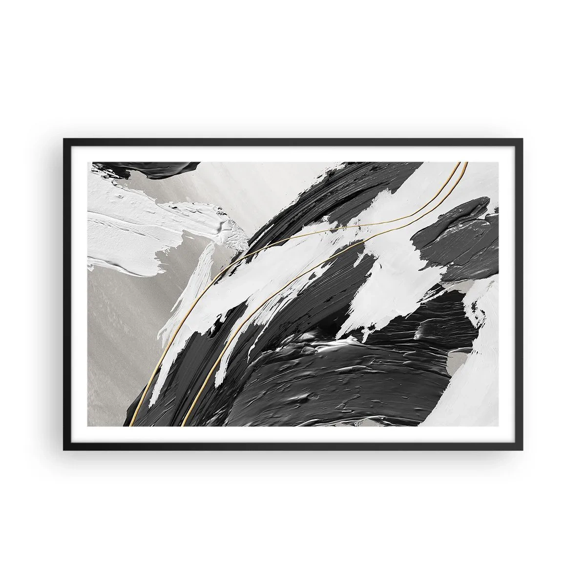Póster en marco negro - Abstracción con estilo - 91x61 cm