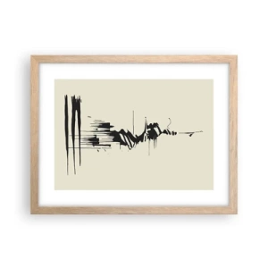 Póster en marco roble claro - Abstracción apresurada - 40x30 cm