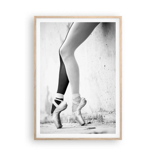 Póster en marco roble claro - Bailarina, ¡voila! - 70x100 cm