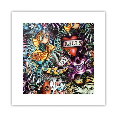 Póster - El sueño de un tatuador - 30x30 cm