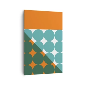 Cuadro sobre lienzo - Impresión de Imagen - Patrones geométricos en colores contrastantes - 80x120cm - Hacia arriba y en diagonal - Decoración de pared moderna para salón y dormitorio ARTTOR