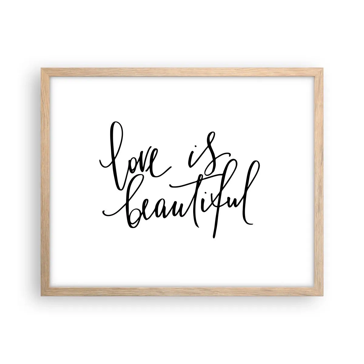 Póster en marco roble claro - Leer y repetir - 50x40 cm