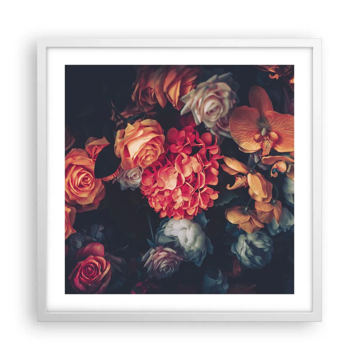 Póster en marco blanco - Como los maestros holandeses - 50x50 cm