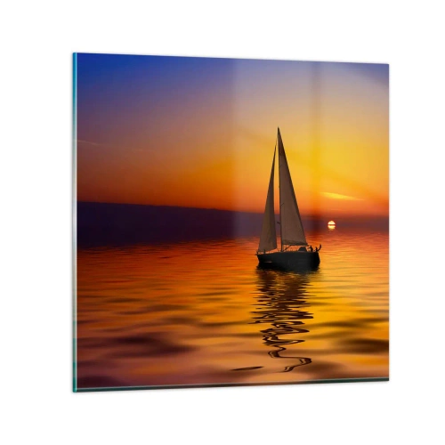 Cuadro sobre vidrio - Impresiones sobre Vidrio - Qué tranquilo el anochecer… - 40x40 cm