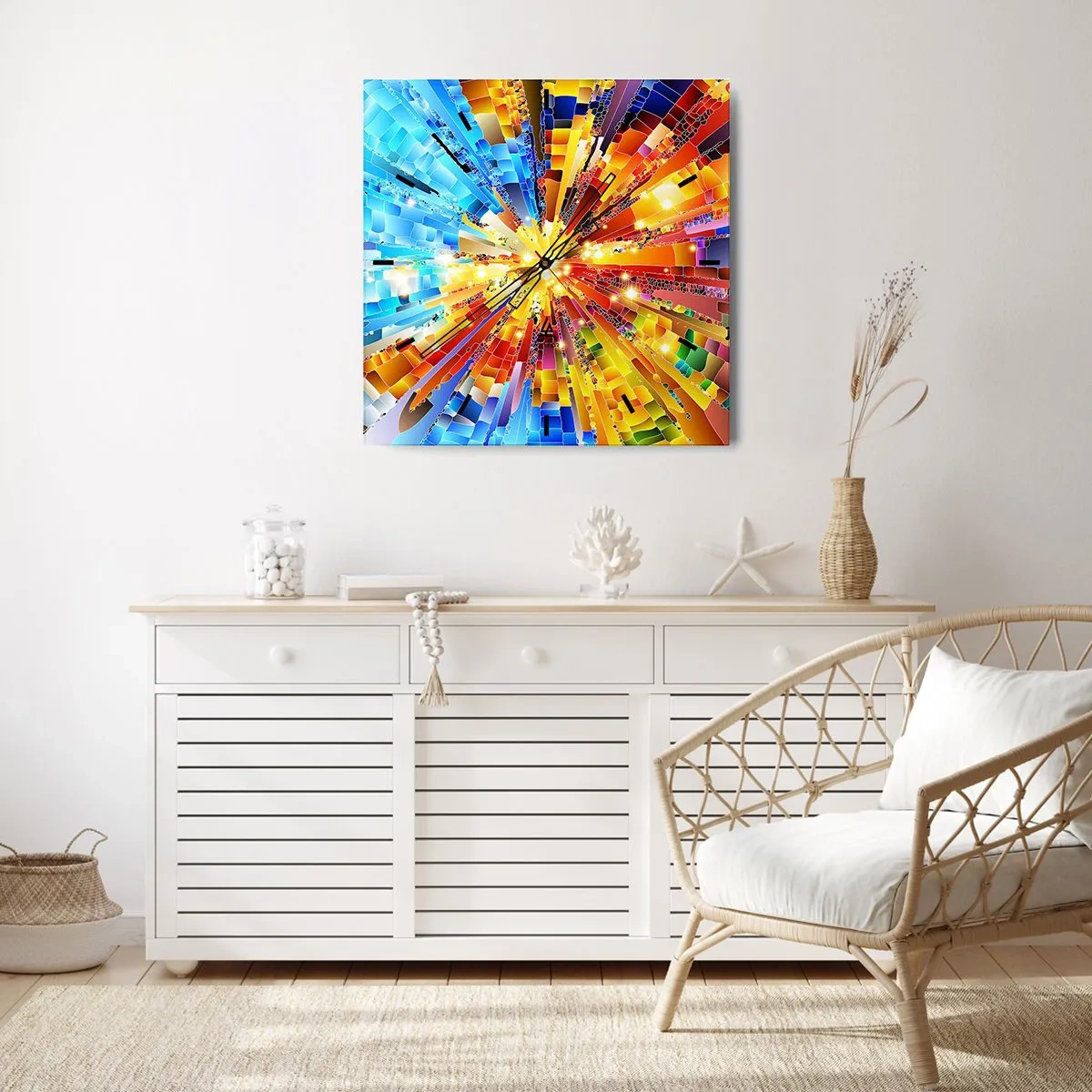 Reloj de pared - Reloj de vidrio - In medias res - 40x40 cm