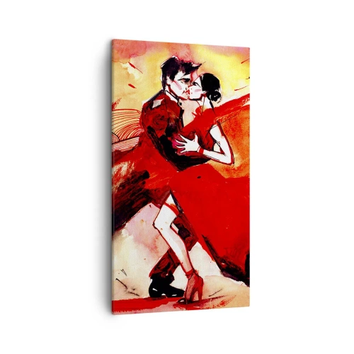 Cuadro sobre lienzo - Impresión de Imagen - Ritmo púrpura de la pasión - 45x80 cm