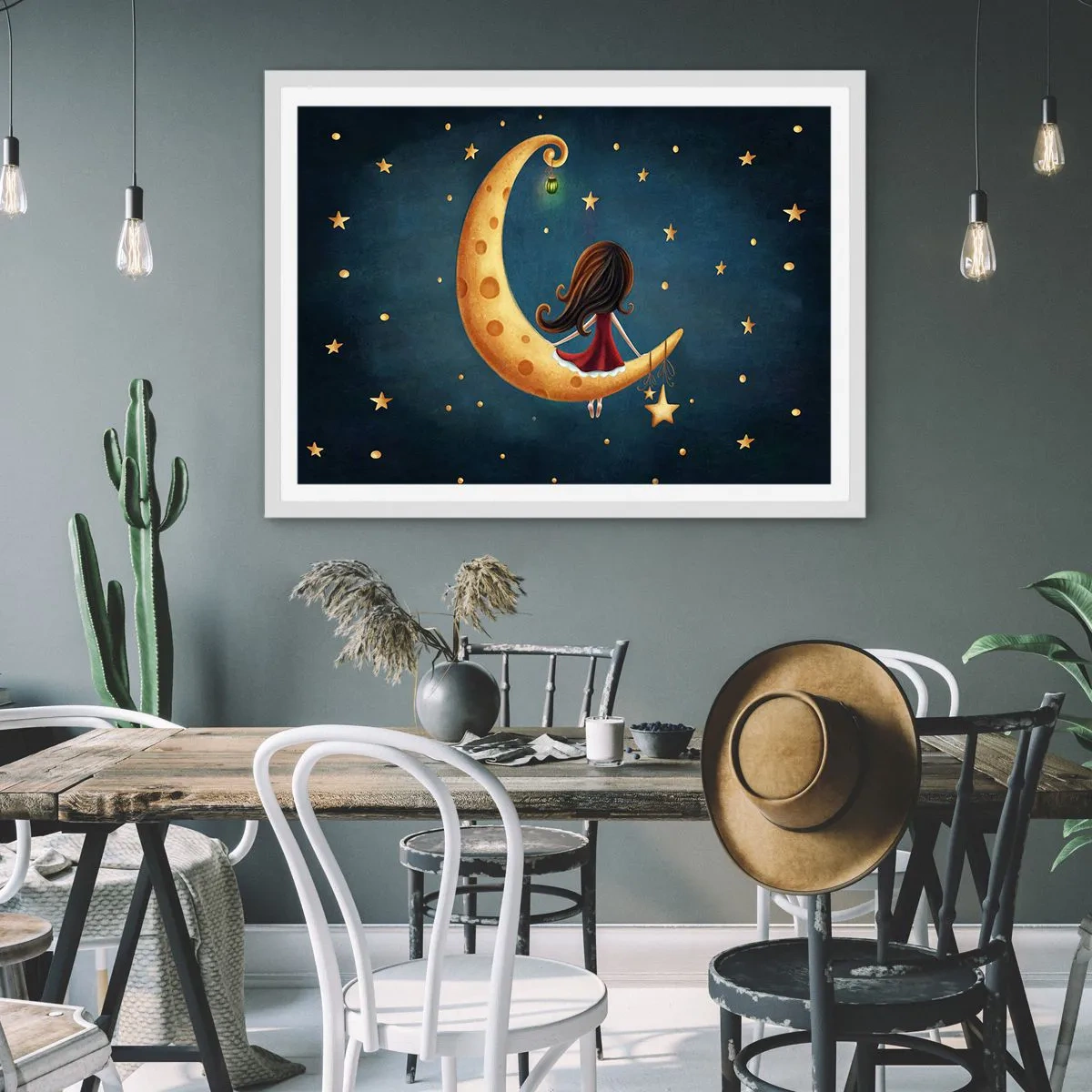 Póster en marco blanco - Érase una vez... - 50x40 cm