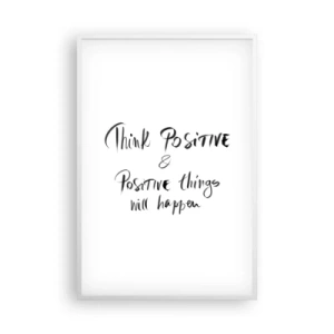 Póster en marco blanco - ¿Cómo vivir? - 61x91 cm