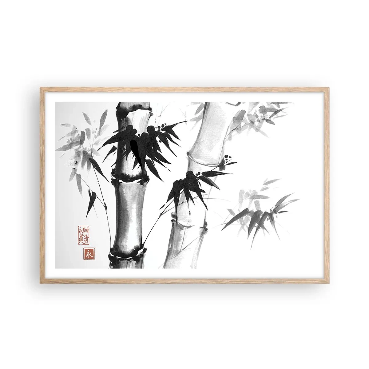 Póster en marco roble claro - Primer plano de Oriente - 91x61 cm