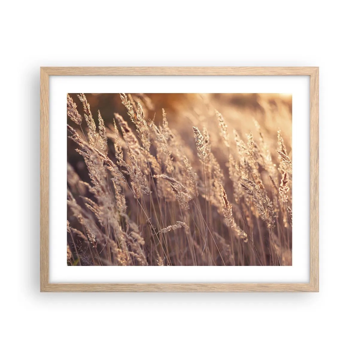 Póster en marco roble claro - Listos para dar la bienvenida al otoño - 50x40 cm