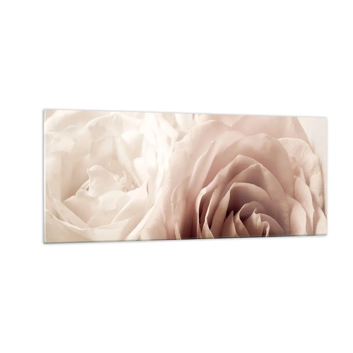 Cuadro sobre vidrio - Impresiones sobre Vidrio - En el corazón de una rosa - 100x40 cm