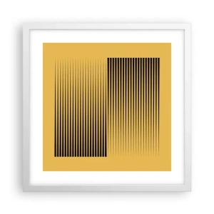 Póster en marco blanco - Cuadrado de opuestos - 40x40 cm