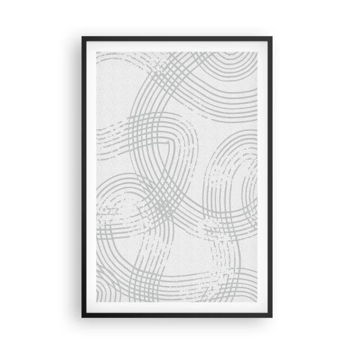 Póster en marco negro - No hay camino recto - 61x91 cm