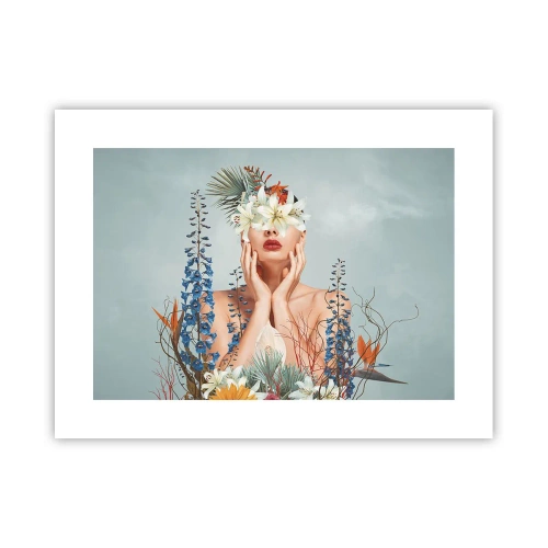 Póster - Mujer-flor - 40x30 cm