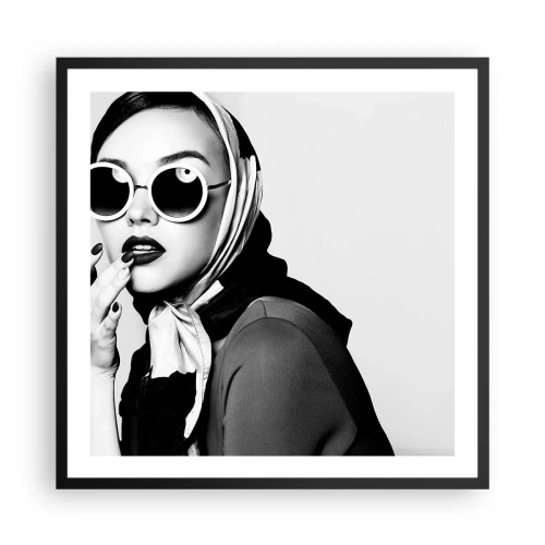 Póster en marco negro - Saludos desde los años 60 - 60x60 cm