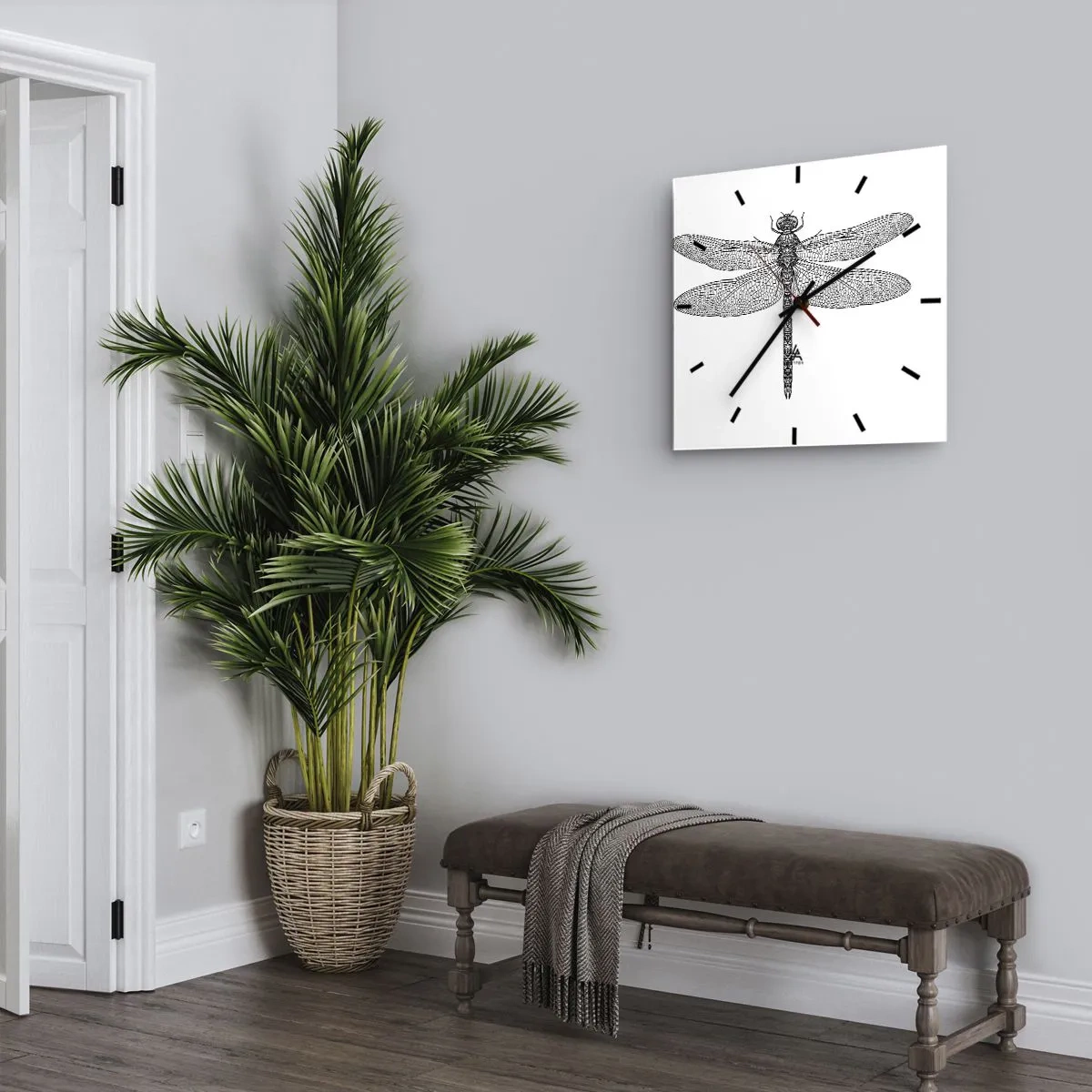 Reloj de pared - Reloj de vidrio - Precisión de la naturaleza - 40x40 cm